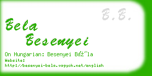 bela besenyei business card